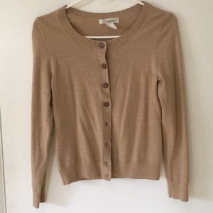 Tan Banana Republic cardigan- extra fine merino